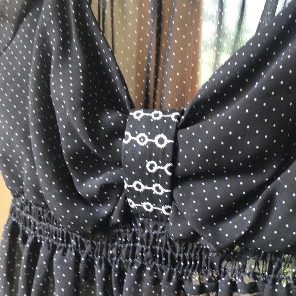 Sheer midnight black embroidered French blouse - Picture 4 of 10